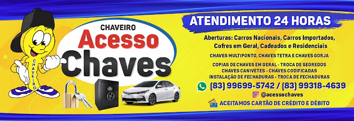 Imagem ilustrativa da empresa Chaveiro Acesso Chaves 24 horas em João Pessoa - PB