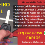 Imagem ilustrativa da empresa Chaveiro Carlos (chaveiro móvel) em São José do Rio Preto - SP