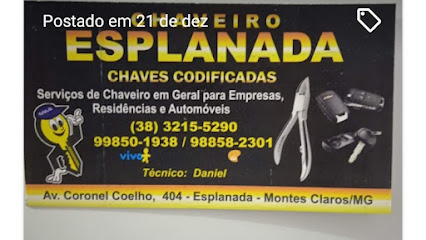 Imagem ilustrativa da empresa Chaveiro esplanada 24 horas em Montes Claros - MG