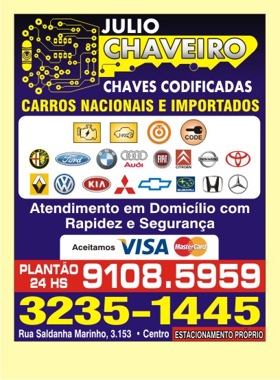 Chaveiro Julio Plantão em São José do Rio Preto - SP