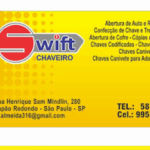 Imagem ilustrativa da empresa CHAVEIRO SWIFT 24 HORAS AUTOS E RESIDÊNCIAS em São Paulo - SP