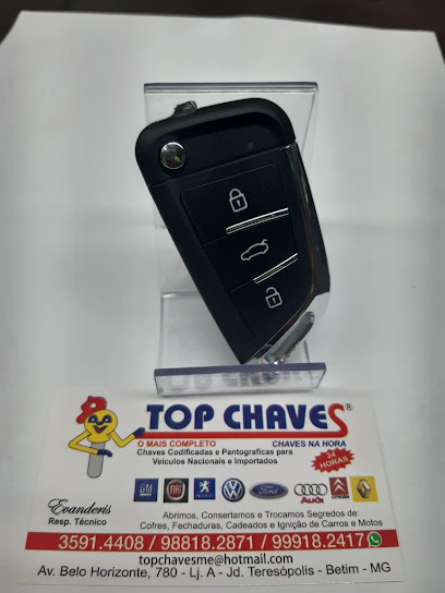 Top Chaves Chaveiro 24 Horas Chaves Canivete em Betim - MG